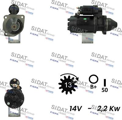 Sidat S12LU0298A2 - Starteris autospares.lv