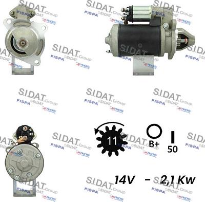 Sidat S12LU0705A2 - Стартер www.autospares.lv