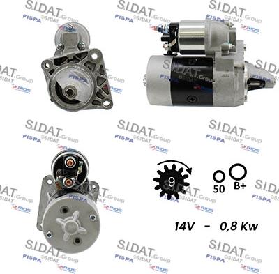 Sidat S12MA0044A2 - Стартер www.autospares.lv