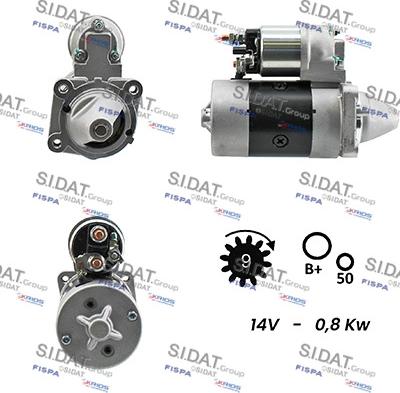 Sidat S12MA0055A2 - Starteris autospares.lv