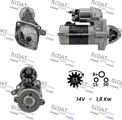 Sidat S12MA0112A2 - Starteris autospares.lv