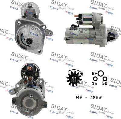 Sidat S12MA0112 - Starteris autospares.lv