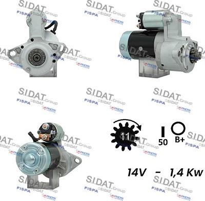 Sidat S12MH0498A2 - Starter www.autospares.lv