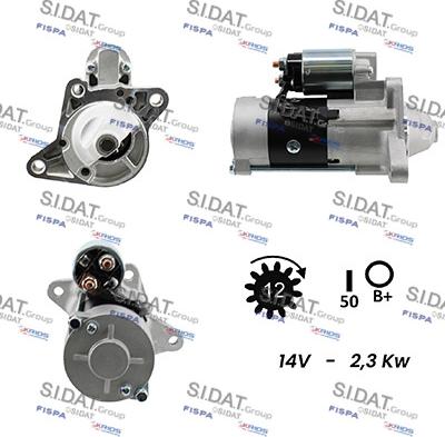 Sidat S12MH0407 - Стартер www.autospares.lv