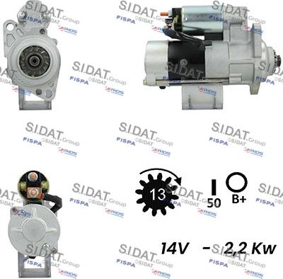 Sidat S12MH0413A2 - Starteris autospares.lv