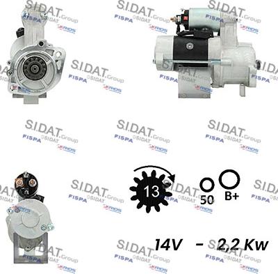 Sidat S12MH0548A2 - Starter www.autospares.lv