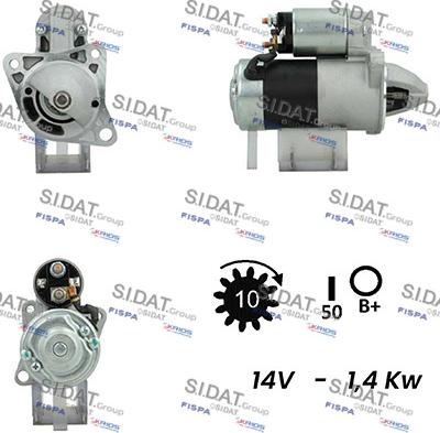 Sidat S12MH0542A2 - Starteris autospares.lv