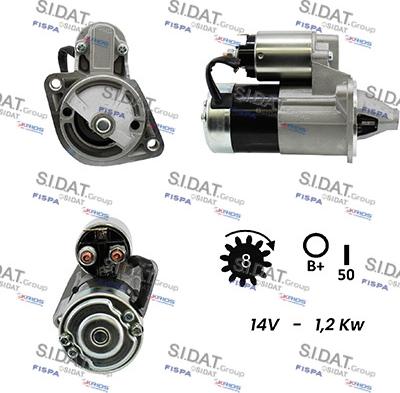 Sidat S12MH0550A2 - Стартер www.autospares.lv