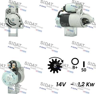 Sidat S12MH0553A2 - Стартер www.autospares.lv