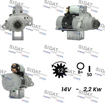 Sidat S12MH0569A2 - Starter www.autospares.lv