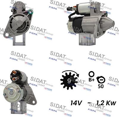 Sidat S12MH0501A2 - Starteris www.autospares.lv