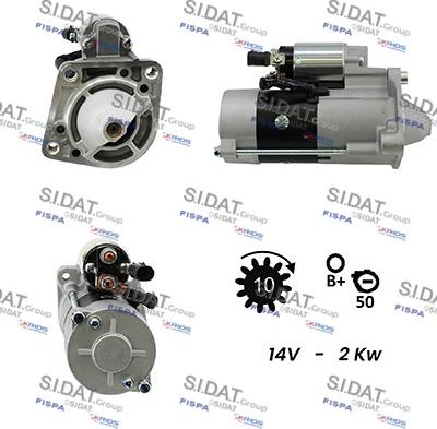 Sidat S12MH0502A2 - Стартер www.autospares.lv