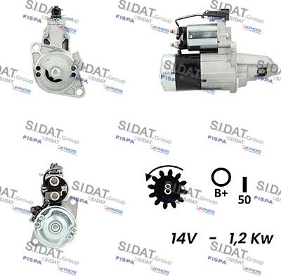 Sidat S12MH0573A2 - Starter www.autospares.lv