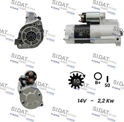 Sidat S12MH0041A2 - Стартер www.autospares.lv