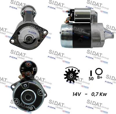 Sidat S12MH0042A2 - Стартер www.autospares.lv