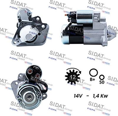 Sidat S12MH0012A2 - Starteris www.autospares.lv