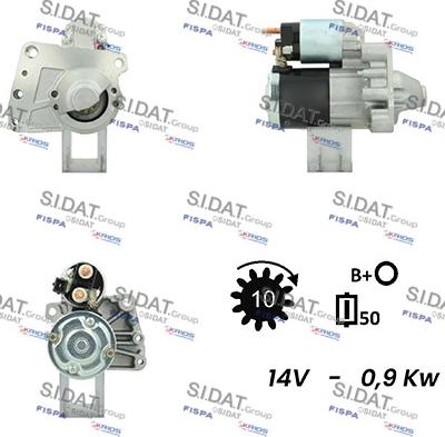 Sidat S12MH0076 - Starteris www.autospares.lv