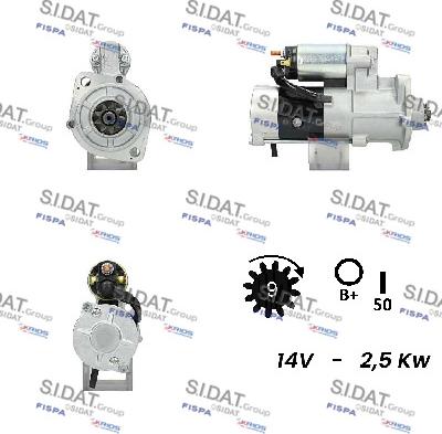 Sidat S12MH0195A2 - Starteris www.autospares.lv