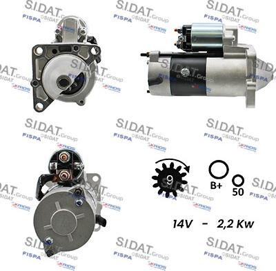 Sidat S12MH0150A2 - Starter www.autospares.lv