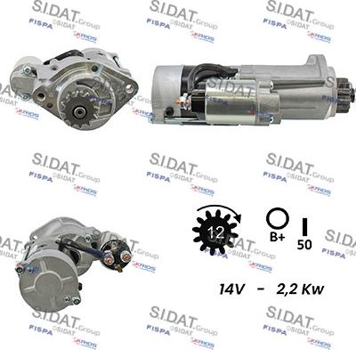 Sidat S12MH0162A2 - Стартер www.autospares.lv