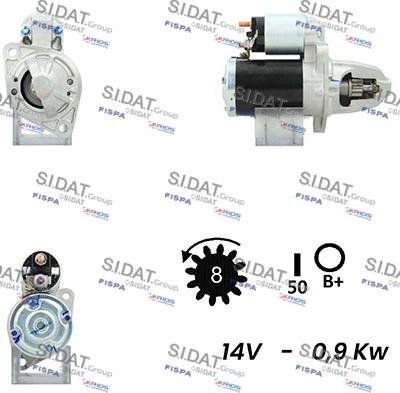 Sidat S12MH0131A2 - Starter www.autospares.lv