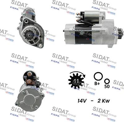 Sidat S12MH0133A2 - Стартер www.autospares.lv