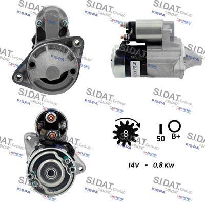 Sidat S12MH0824A2 - Starteris autospares.lv