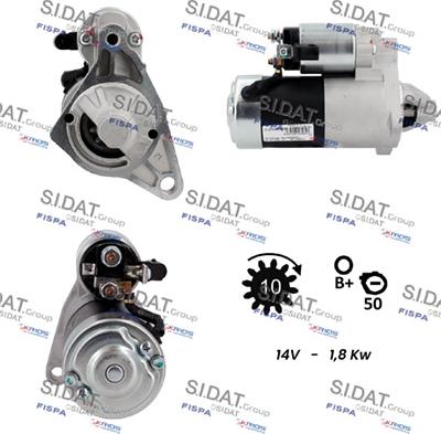 Sidat S12MH0870A2 - Starteris autospares.lv