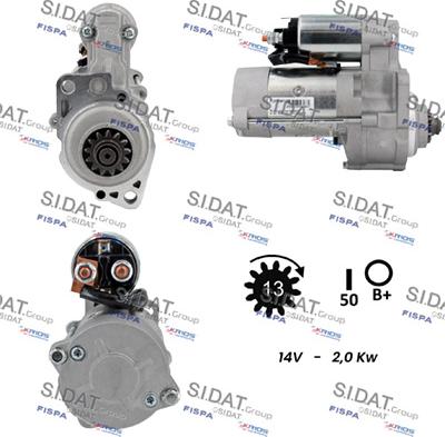 Sidat S12MH0871A2 - Starteris autospares.lv