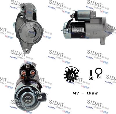 Sidat S12MH0872A2 - Starter www.autospares.lv