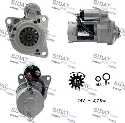 Sidat S12MH0877A2 - Starteris autospares.lv