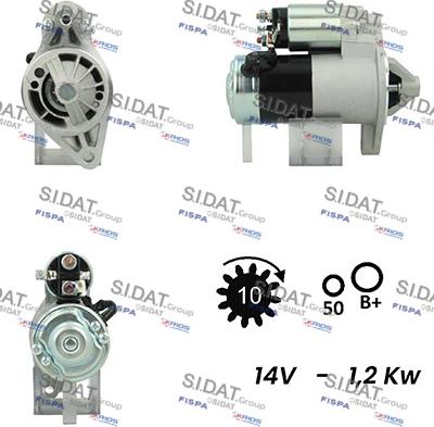 Sidat S12MH0393A2 - Starter www.autospares.lv