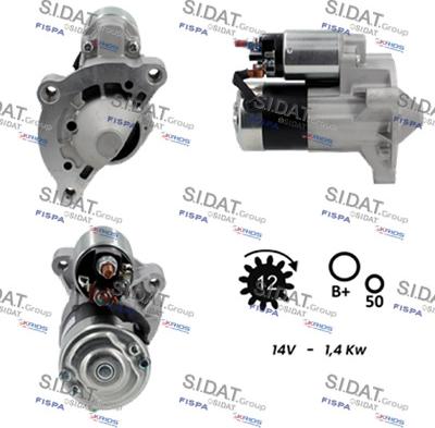 Sidat S12MH0344A2 - Starteris www.autospares.lv