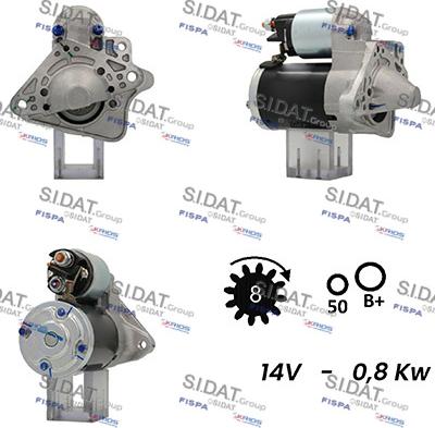 Sidat S12MH0365A2 - Starteris autospares.lv