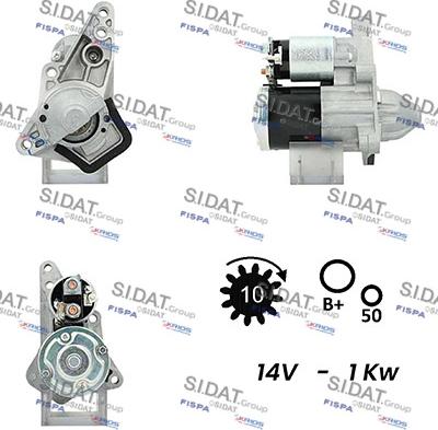 Sidat S12MH0334A2 - Starter www.autospares.lv