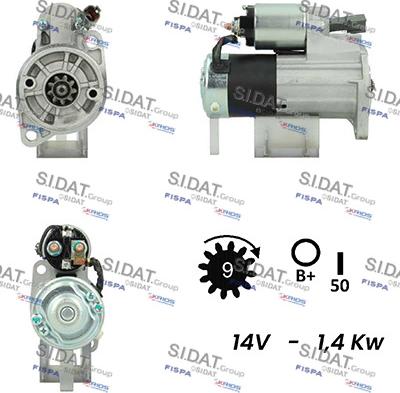 Sidat S12MH0332A2 - Starteris www.autospares.lv