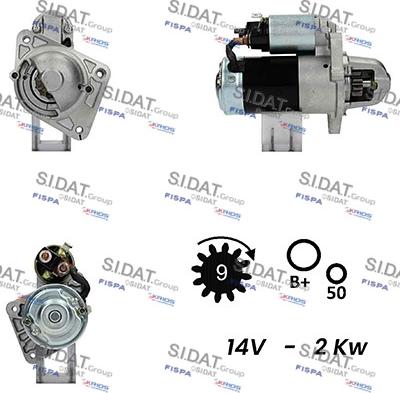 Sidat S12MH0329A2 - Стартер www.autospares.lv