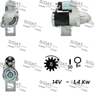 Sidat S12MH0328 - Starteris autospares.lv