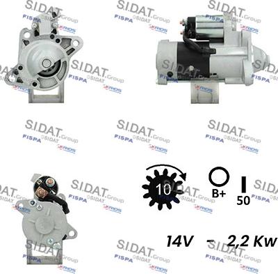 Sidat S12MH0322A2 - Starteris autospares.lv