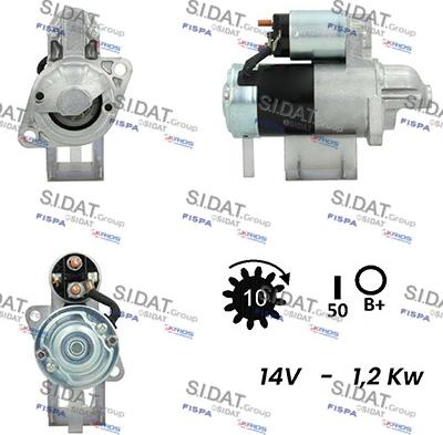 Sidat S12MH0209A2 - Starteris autospares.lv