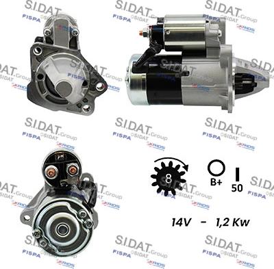 Sidat S12MH0208A2 - Starteris www.autospares.lv