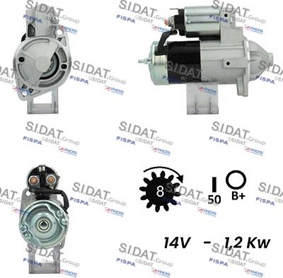 Sidat S12MH0210A2 - Starteris www.autospares.lv