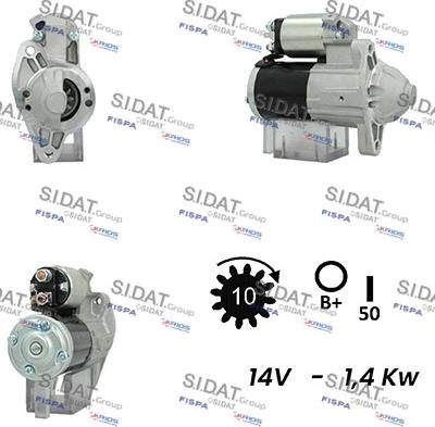 Sidat S12MH0753A2 - Starter www.autospares.lv