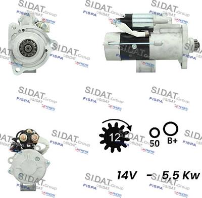 Sidat S12MH0780A2 - Starteris autospares.lv