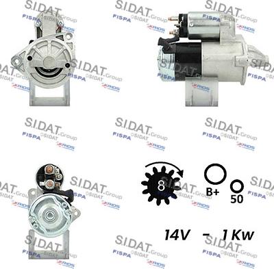 Sidat S12MH0782A2 - Starteris autospares.lv