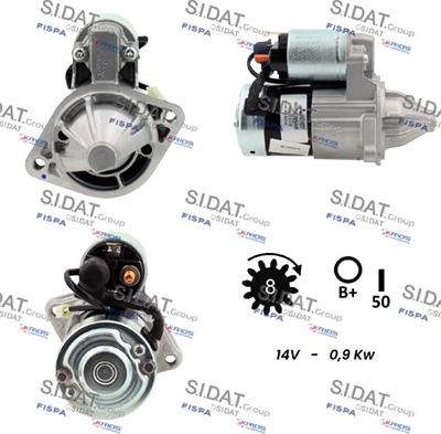 Sidat S12MH0726 - Starteris autospares.lv