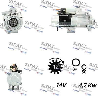 Sidat S12MH0779A2 - Starter www.autospares.lv