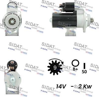 Sidat S12ML0390A2 - Starteris autospares.lv