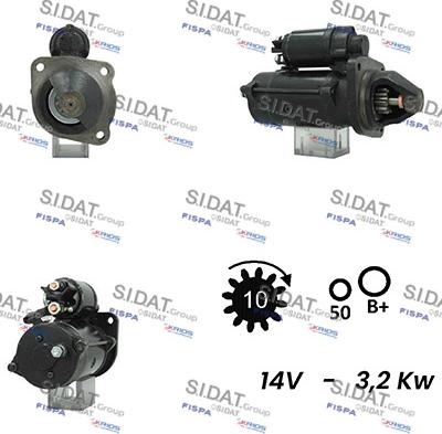 Sidat S12ML0388A2 - Starteris autospares.lv