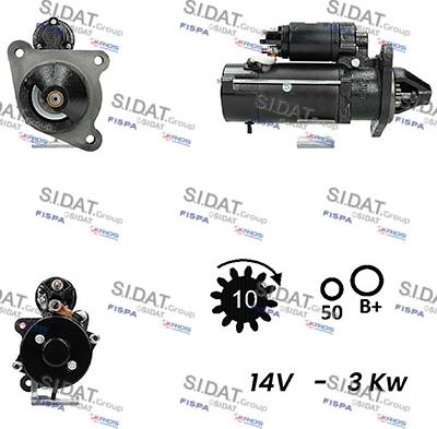 Sidat S12ML0370A2 - Стартер www.autospares.lv